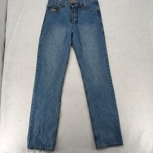 Ringers Western Barrington Slim Fit Mid Rise Blue Jeans Mens Size 32 Button Fly
